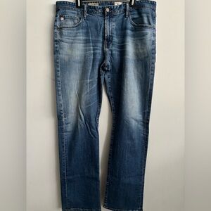 Ag Adriano Goldschmied Men's The Protégé’ Straight Leg Blue Jeans Size 38